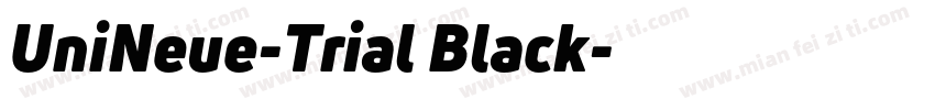 UniNeue-Trial Black字体转换
